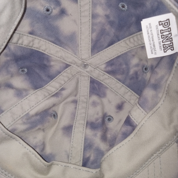 3/$10 Victoria's Secret PINK Tie Dye Blue hat EUC - Picture 5 of 7